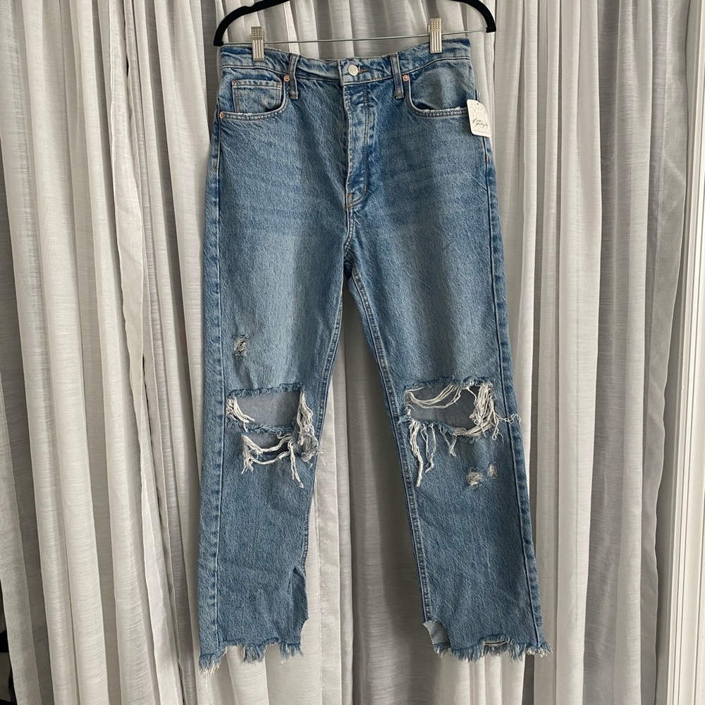 Free People Tapered Baggy Boyfriend Jeans